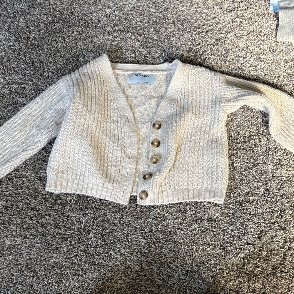Old Navy Girls Cream Sweater